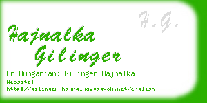 hajnalka gilinger business card